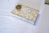 Mother Of Pearl Design Decorative Cash Box, Shagun Box, Gifting Cash Box, Gaddi Box, Jewellery Box, Shagun Envelope Money Box Envelope Wedding Gift, Special Feature - Portable