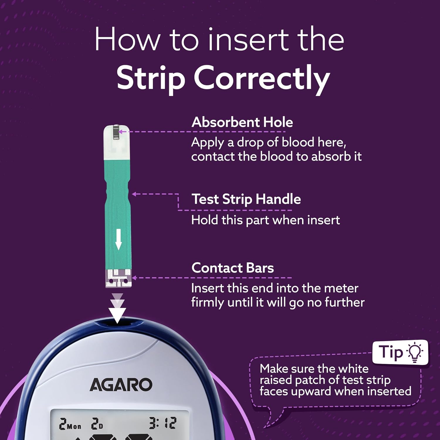 Agaro Glucometer, Blood Glucose Monitoring System with 10pcs Strips & Lancets, Glucometer Machine, Instant Blood Sugar Test at Home, Fast Blood Sugar Testing Device, Simple & Accurate, GLM-76. Agaro Glucometer, Blood Glucose Monitoring System with 10pcs Strips & Lancets, Glucometer Machine, Instant Blood Sugar Test at Home, Fast Blood Sugar Testing Device, Simple & Accurate, GLM-76.