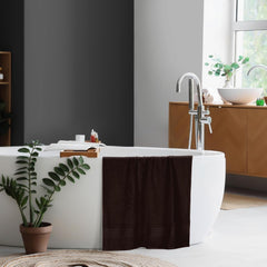Boutiquo 100% Cotton Bath Towel 500 Gsm | Compact Quick Dry Lightweight Soft & Highly Absorbent Large Size Bath Towel - Chocolate Brown