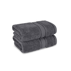 Mytrident Indulgence Collection Hand Towel 400 Gsm | 100% Cotton For Men & Women Hand Towel - Anchor Grey (Pack Of 2)