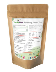 VedaYug Rosemary Herbal Tea - 50 Tea Bags, 75gm, 2.6 Ounce | Rich Flavor & Fragrance, Sleep & Stress Relief Tea - Caffeine Free, No Additives | Use For Ice & Hot Tea
