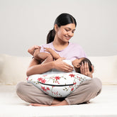 Feeding Pillow For New Born Baby, 5 In 1 Multipurpose Use, Nursing Pillow, White | Pillow For Breastfeeding With Cotton Removable Cover | Easy To Clean, Machine, Comfortable Pillow