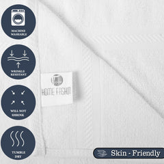 Fresh From Loom Cotton Face Towel 900 Gsm (White) - Set Of 6
