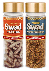 Panjon Swad Khatta Meetha Aam & Roasted Saunf Mouth Fresheners 380gm, (190gm *2 Bottles)