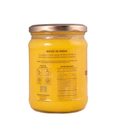 Organic A2 Bilona Desi Cow Ghee By Organik Singh | Great Source Of Energy & Vitamin Healthy Desi Ghee Perfect For Heart Health | (500ml) 16.9 Ounce | Jar Pack