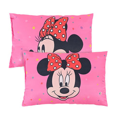 Soft & Cozy Pillow For Kid's, Comfortable Pillow For 2 Year Old's Disney Minnie, Pink - 12x18 Inches | Suitable For All Sleepers, Multipurpose & Comfortable, Breathable - Pack Of 2