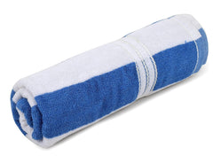 Kuber Industries Lining Design Soft Cotton Bath Towel 200 Gsm (Blue & White), Standard (HS39KUBMART023853)