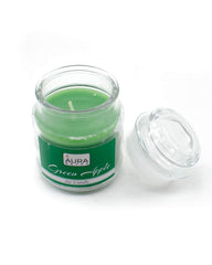 GREEN APPLE HIGHLY FRAGRANCE JAR CANDLE AROMATHERAPY | LONG BURNING TIME 30 HOUR