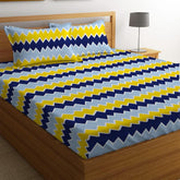 100% Microfiber Bedsheet For Double Bed With 2 Pillow Covers Breathable - 85 X 85 Inches, Multicolor | Wrinkle Free & Soft Touch-Light Weight & Easy To Wash At Home