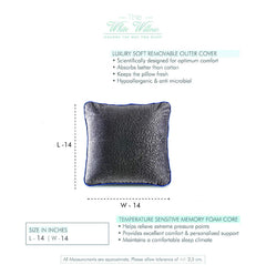 Memory Foam Decorative Square Car Cushion & Coccyx Orthopedic Seat Pillow, Black | Lumbar Spine Support Backrest Pillow | Lightweight, Ergonomic Design, Car Cushion Pillow, Combo Pack