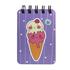 Spiral Pocket Notebook, Cute Mini Notepad, Handy Notebook For School (Cone) Pack Of 1