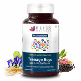 Bliss Welness Teenage Boy Multivitamin With Vitamin & Minerals, Brahmi, Shankpushpi, Ginseng & Ashwagandha Extract, For Strength, Immunity, Bone ,muscle Health | 60 Tablets , 100gm 0.2lbs