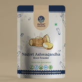 Indic Organics Nagori Ashwagandha Root Ancient Vedic- Era Strain With High Potency, Tested For Heavy Metals Sourced From Deserts Of Western Rajasthan | Root Powder, 250gm 0.5lbs