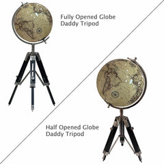 Tripod Antique Globe, Showpiece For Home & Office Desk, Educational Learning For Students Kids (20 Inches Height) Pack Of 1