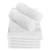 Kuber Industries Cotton Face Towel 400 Gsm Large Size | Multiuses Dot Printed Soft Cotton Face Towel (White)- Pack Of 6