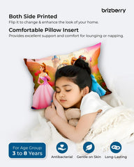 Kids Pillow Cushion With Super Soft Fabric Pillow - 12 X18 Inches | Animal & Cartoon Prints, Soft Pillow, Dual Sided Design | Multi-Purpose, Durable & Easy Care, Made In India - Design 12