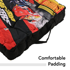 Cotton Chair Cushions Pillow For Sitting, For Back Rest, Disney Car - Red & Black | Chair Pad For Office Work & Posture Support | Lightweight & Portable, Durable & Long Lasting - Pack Of 2