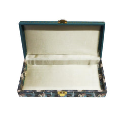 Flower Design Gold Printed Matt Touch Mgi Floral Decorative Box, Wedding Fancy Shagun Cash Box, Jewellery Box, Money Box, Gaddi Box, Colour - Green, Pack Of 3