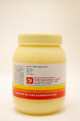 Premium Natural Buffalo Ghee By Saraswati | Rich In Vitamins A, D & K Healthy Pure Desi Ghee Ideal For Eyesight | (1 Litr) 33.8 Ounce | Jar Pack