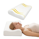 Cervical Pillow For Neck Pain, Memory Foam Pillow For Pain Relief, White Color | Pillow For Shoulder Pain Relief, Orthopedic Ergonomic Dual-Height Contour Des | Breathable, Removable Cover