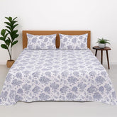 100% Microfiber Bedsheet King Size Includes 2 Pillow Covers - 108x108 Inches, White | Ideal For Daily Use & Gifting Double Bedsheet