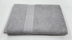 Bombay Dyeing Tulip Premium Cotton Large Size Bath Towel 500 Gsm (Silver)