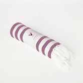 Patvy Bath Towels 240 Gsm | Light Weight Turkish Style Stripe Bath Towels For Men & Women Large Size (Grape)- Pack Of 1