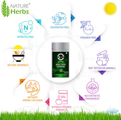 Nature Herbs 100% Pure Bilva Powder, Bael Leaf, Bael Patra, Aegle Marmelos, Gluten Free, No Preservatives & No Added Colour | 200gm 0.4lbs Each Pack Of 2
