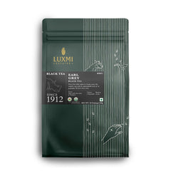 Luxmi Estates Earl Grey Black Tea - 100gm, 3.5 Ounce, 50 Tea Bags | USDA Organic Certified Tea - 100% Natural Bergamot Extracts | High Caffeine Black Tea