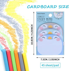 Cartoon 270 Pcs Sticky Note Pad Self Stick Notes School Accessories For Kids Pack Of 6, Multicolor