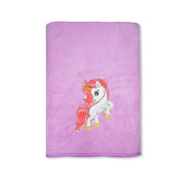 Maxoshine Microfiber Kids Bath Towels 400 Gsm | Quick Dry Super Absorbent Super Soft Bath Towel For Babies Toddler-Baby Towel - Purple (Unicorn Design)