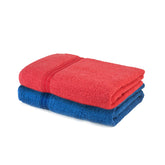 Comforic 100% Cotton Bath Towels 600 Gsm | Large Size Bath Towel For Men & Women Quick Dry, Super Soft & Absorbent Gym Towel, Travel Towel (Navy Blue & Watermelon)- Pack Of 2
