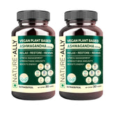 Natureally Ashwagandha 500mg Extra Strength Natural Formulation Support Strength & Energy Withania Somnifera Extract | 30 Vegetarian Tablets 50gm 0.1lbs Each Pack Of 2
