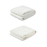 Sanglobal 100% Cotton Premium Soft Bath Towel & Hand Towel 800 Gsm (White) - Pack Of 2