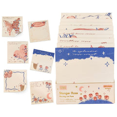Sticky Notes – 200 Sheets Morning & Rose Memo Pad For Study, Writing, Planning (Stranger Rose)