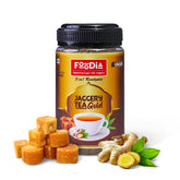 Foodia Gold Jaggery Ginger Tea 3 In 1 Readymix - 400gm, 14.1 Ounce | Premium Tea Mix With Jaggery, Ginger & Assam Tea - Adrak Chai Mix, Ginger Chai | Low Caffeine