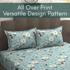 Includes 1 Queen Size Bedsheet With 2 Matching Pillow Covers - 90 X 100 Inches, Multicolor | Ideal For Modern Indian Bedrooms, Guest Rooms, & Everyday Home Use