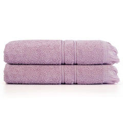 Prime Club Premium 100% Cotton Hand Towel 400 Gsm | Bathroom Essentials Soft Quick-Dry Cotton Towel (Lavender) - 2 Pcs