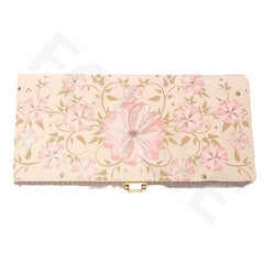 Fancy Shagun Cash Box Or Gaddi Box For Gifting Money On Wedding, New Born Baby, Ring Ceremony Pattern1pc, Material - Wood, Colour - Cream Rose Flower