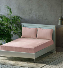 King Size Flat Double Bedsheet Set With 2 Matching Pillow Covers (108 X 108 Inches, Blush) | Best For Festival Gifting, Housewarming, Anniversary Gifts Friends Family Gifting