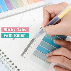Index Tabs Sticky Notes With Ruler Multi Color Sticky Tabs For Notebook, Books - Packs Of 3