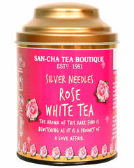 San-Cha Silver Needles Rose White Tea - 75gm, 2.6 Ounce | Promotes Healthy & Glowing Skin - Low Caffeine, Richest In Antioxidants