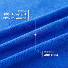 Kuber Industries Face Towel 300 Gsm | Antibacterial Microfiber Hand Towel (Blue & Purple) - 2 Pcs