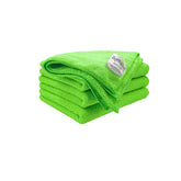 Softspun Microfiber Cloth 340 Gsm | Super Soft Absorbent Cleaning Towels Cleans & Polishes Everything In Your Home - Pack Of 4 (Green )