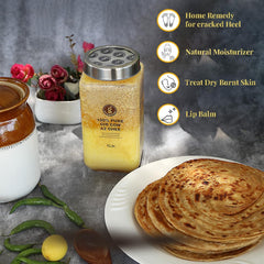 Premium A2 Bilona Gir Cow Desi Ghee By Gir Amritphal | Good Source Of Healthy Desi Cow Ghee For Laddus & Sweets | 4Litre (1 Litr * 4) 135.2 Ounce | Container Jar