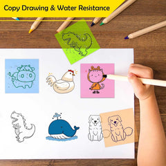 Transparent Sticky Notes, Self-Adhesive Waterproof Clear Sticky Note Pads, Mix - 250 Pcs