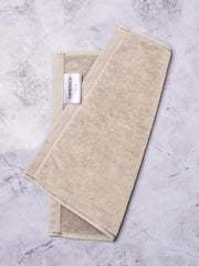 Damensch 100% Cotton Face Towel 300 Gsm | Super Soft Gym For Workout, Ultra Absorbent Towel Quick Dry Face Towel - Serene Beige (Pack Of 2)