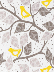 144 TC Cotton Bedsheet For Single Bed With 1 Pillow Cover - 55 X 88 Inches, Grey & Yellow | Good For Guest Houses, & Daily Home Use