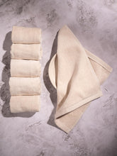 Damensch 100% Cotton Face Towel 900 Gsm | Super Soft Gym For Workout, Ultra Absorbent Towel Quick Dry Face Towel - Serene Beige (Pack Of 6)