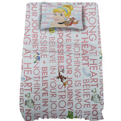 100% Cotton Kids Bedsheet For Single Bed With 1 Pillow Cover - 57 X 88 Inches, White & Pink | Durable & Wrinkle Free - All Season Bedding